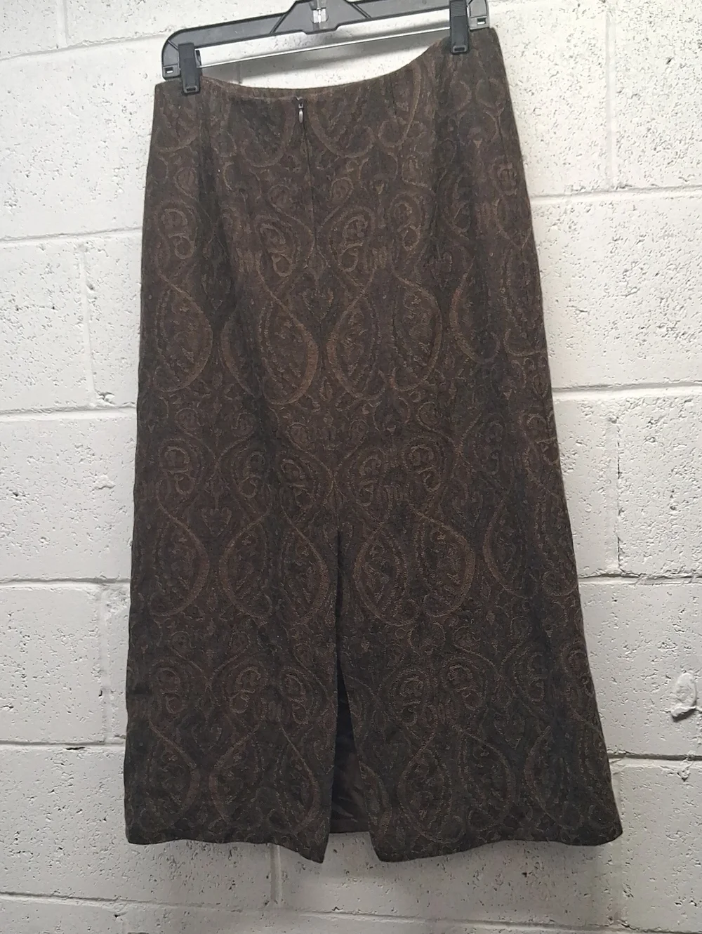 Womens Vintage Pendleton Brown Paisley Maxi Skirt